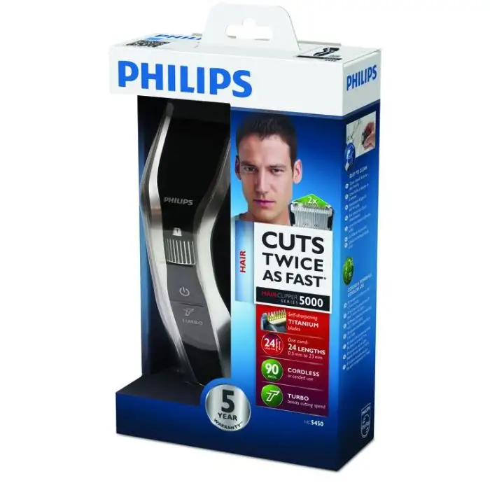 Philips HAIRCLIPPER Series 5000 Regolacapelli con lame al titanio e tecnologia DualCut , 90166 , Immagine 7