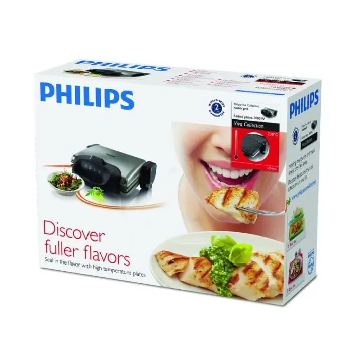 Philips Health Grill da 2000 W con piastra scanalata , 42731 , Immagine 5