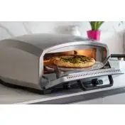 R.G.V. Forno Pizza Vulcano 33cm Piatto Girevole 450 Gradi Touchscreen Silver/nero 
