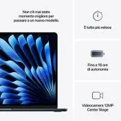 Apple MacBook Air 15'' M4 chip 10-core CPU 10-core GPU, 16GB, 256GB SSD - Mezzanotte