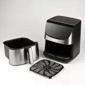 G3 Ferrari FRIGGISANO XXL Singolo 8 L Indipendente 1700 W Friggitrice ad aria calda Nero, Acciaio inossidabile