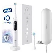 Oral-B iO Spazzolino Elettrico Ricaricabile 9S Bianco, 2 Testine, 1 Custodia Da Viaggio Ricaricabile