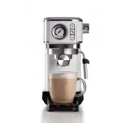 Ariete 1381 Macchina da caffè con manometro, compatibile con caffè in polvere e cialde ESE, 1300 W, Capacità 1,1 L, 15 bar di pressione, Filtro 1 o 2 tazze, Dispositivo Cappuccino Bianco