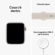Apple Watch SE GPS 40mm Cassa in Alluminio color Galassia con Cinturino Sport Band Galassia - Regular
