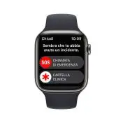 Apple Watch Series 8 GPS + Cellular 45mm Cassa in Acciaio Inossidabile color Grafite con Cinturino Sport Band Mezzanotte - Regular