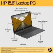 HP 15-fc0041nl AMD Ryzen™ 5 7520U Computer portatile 39,6 cm (15.6") Full HD 8 GB LPDDR5-SDRAM 256 GB SSD Wi-Fi 6 (802.11ax) Windows 11 Home Grigio