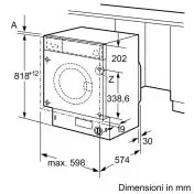 Bosch Serie 6 WIW24342EU Lavatrice a Incasso Caricamento frontale 8 kg 1200 Giri/min Bianco