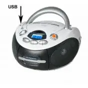 New Majestic AH-1287 MP3 USB Analogico Nero, Argento, Bianco