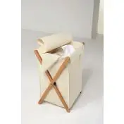 Foppapedretti Devil porta biancheria Rettangolare Faggio, Cotone, Plastica Beige, Nero, Noce