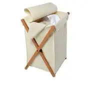 Foppapedretti Devil porta biancheria Rettangolare Faggio, Cotone, Plastica Beige, Nero, Noce