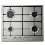 De Longhi Piano Cottura YLG 60 F Inox 4 Fuochi Griglie Smaltate Nere lxp 59.5x51cm