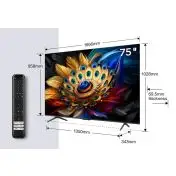 TCL 75C655 Televisione Smart TV 75 Pollici Qled 4K Serie C6 Dolby Vision Atmos Google TV Audio Onkyo