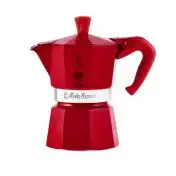 Bialetti Set Moka Rossa 3 Tazzine Completo di 2 Tazzine E 2 Piattini