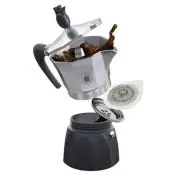 Caffè Borbone MokaCiao caffettiera da 3 tazzine Bicolore Nero