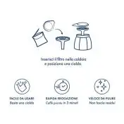 Caffè Borbone MokaCiao caffettiera da 3 tazzine Bicolore Nero