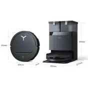 Ecovacs DEEBOT T50 OMNI Robot Aspirapolvere Lavapavimenti, 15000 Pa, Spazzola Laterale Estensibile e Lavapavimenti, ZeroTangle 2.0, lavaggio con acqua calda a 70 ℃, Ultrasottile 81 mm, nero