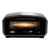 R.G.V. Forno Pizza Vulcano 33cm Piatto Girevole 450 Gradi Touchscreen Silver/nero 