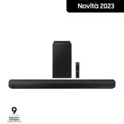 Samsung Soundbar HW-Q600C/ZF Serie Q, 9 speaker, Wireless Dolby Atmos, Audio a 3.1.2 canali, Q-Simphony, Compatibile con Alexa e Google Assistant, Black