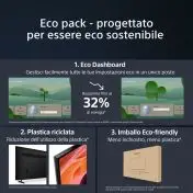 Sony KD-85X75WL Televisione Smart TV 43 Pollici Led 4K Hdr Google TV Bravia Core Flush Surface Design