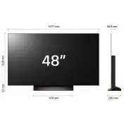 LG Oled48C44LA Televisione Smart TV 48 Pollici Oled Evo 4K Serie C4 Dolby Vision