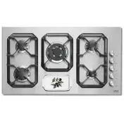 Lofra HLS9U0 Piano Cottura Stainless steel Da incasso Gas 5 Fornello(i)