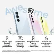 Samsung Galaxy A55 5G Display FHD+ Super AMOLED 6.6”, Android 14, 8GB RAM, 128GB, Dual SIM, Batteria 5.000 mAh, Awesome Lemon