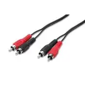nuovaVideosuono 3/09 cavo audio 5 m 2 x RCA Nero, Rosso