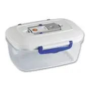 Magic Vac ACO1092 recipiente per cibo Rettangolare Scatola 1,5 L Trasparente, Bianco 1 pz