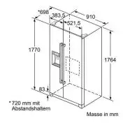 Bosch Serie 6 KAD90VI30 frigorifero side-by-side Libera installazione 533 L Acciaio inossidabile