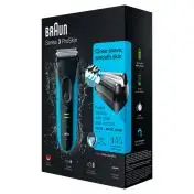Braun Series 3 ProSkin 3040s Rasoio Barba Elettrico, Nero/Blu