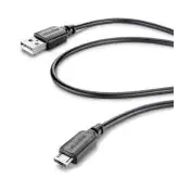 Cellularline USB Data Cable - Micro USB Cavo dati comodo e versatile Nero