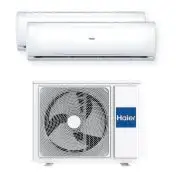 Haier Trendy Condizionatore Fisso Dual Split 9000 btu + 12000 btu H2U14TAA 2 unità interne e 1 esterna