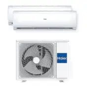 Haier Flair Condizionatore Fisso Dual Split 9000 + 9000 Btu H2U14TAA 2 Unità Interne e 1 Esterna
