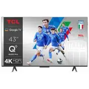 TCL 43C655 Televisione Smart TV 43 Pollici Qled 4K Serie C6 Dolby Vision Atmos Google TV