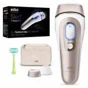Braun Epilatore Luce Pulsata Smart Skin I·Expert, Epilazione A Casa Tua, Custodia, Rasoio Donna Venus, 2 Testine, PL7147