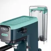 Ariete 1399 Light Aquamarine Macchina da caffè espresso, Per polvere e cialde ESE, 1300 W, Capacità 1,1L, 15 bar di pressione, Filtro 1, 2 tazze e cialda ESE, Cappuccino, Verde