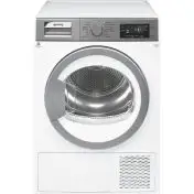 Smeg DHT83LIT-1 asciugatrice Libera installazione Caricamento frontale 8 kg A+++ Argento, Bianco