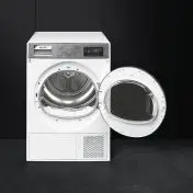 Smeg DHT83LIT-1 asciugatrice Libera installazione Caricamento frontale 8 kg A+++ Argento, Bianco