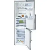 Bosch Serie 8 KGF39PI45 frigorifero con congelatore Libera installazione 343 L Metallico, Acciaio inossidabile