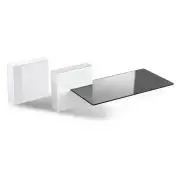 Meliconi 480522 BA scaffale Mensola modulare A muro ABS sintetico, Vetro temperato Bianco