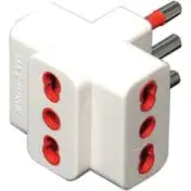 nuovaVideosuono 30/06 adattatore per presa di corrente Tipo L (IT) Tipo L (IT) + Tipo F Rosso, Bianco