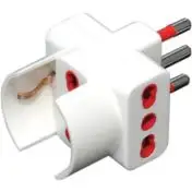 nuovaVideosuono 30/03 adattatore per presa di corrente Tipo L (IT) Tipo L (IT) + Tipo F Rosso, Bianco