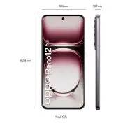 OPPO Reno12 5G AI Smartphone, Tripla fotocamera 50+8+2MP, Selfie 32MP, Display 6.7” 120HZ AMOLED FHD+, 5000mAh, RAM 12GB(Esp4GB/8GB/12GB)+ROM 256GB, [Versione Italia], Black Brown