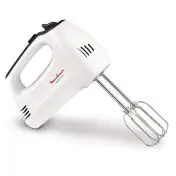 Moulinex HM3101 Quick Mix Sbattitore Elettrico con Fruste e Ganci Impastatori, 300W