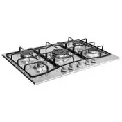 Hotpoint PCN 752 T/IX/HAR piano cottura Acciaio inossidabile Da incasso 75 cm Gas 5 Fornello(i)