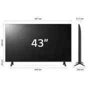 LG 43NANO82T6B Televisione Smart TV 43 Pollici Led 4K Nanocell Serie NANO82 3 HDMI