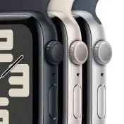 Apple Watch SE GPS Cassa 44mm in Alluminio Argento con Cinturino Sport Blu Tempesta - S/M