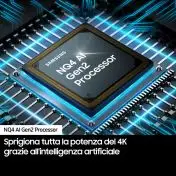 Samsung QE55QN85DBTXZT Televisione Smart TV 55 Pollici Qled 4K Neo Dolby Atmos Carbon Silver Processore NQ4 AI GEN2 Tecnologia Quantum Matrix Simple Chamfer Design