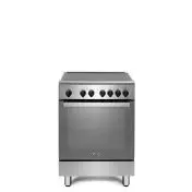 Delonghi DMX 64 VL Cucina libera installazione 60 cm piano vetroceramica 4 zone radianti forno elettrico multifunzione 69 lt acciaio inox