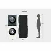 LG WashTower WT1210EGF Colonna Bucato 12/10kg AI DD, Classe A-10%/A+++, Pannello unificato